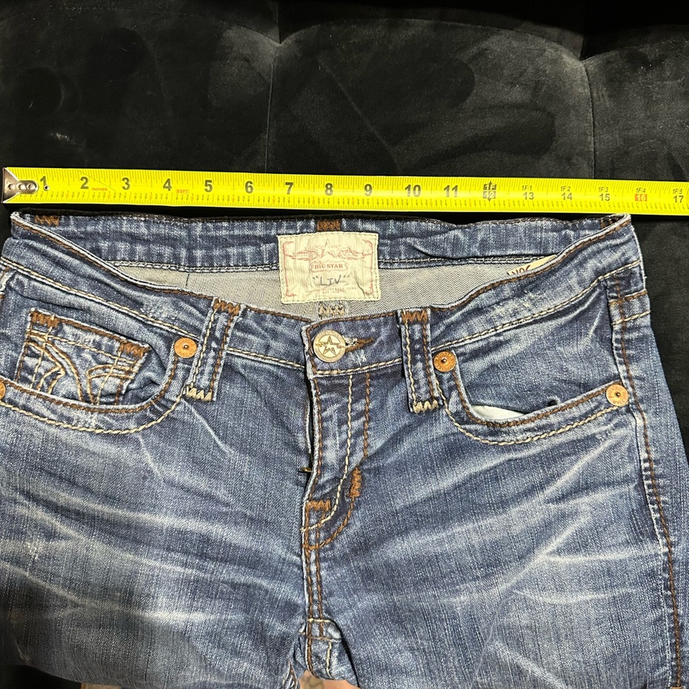 Big Star Women's Distressed Blue Flare Bootcut Jeans 30R 31" Inseam - Picture 12 of 16